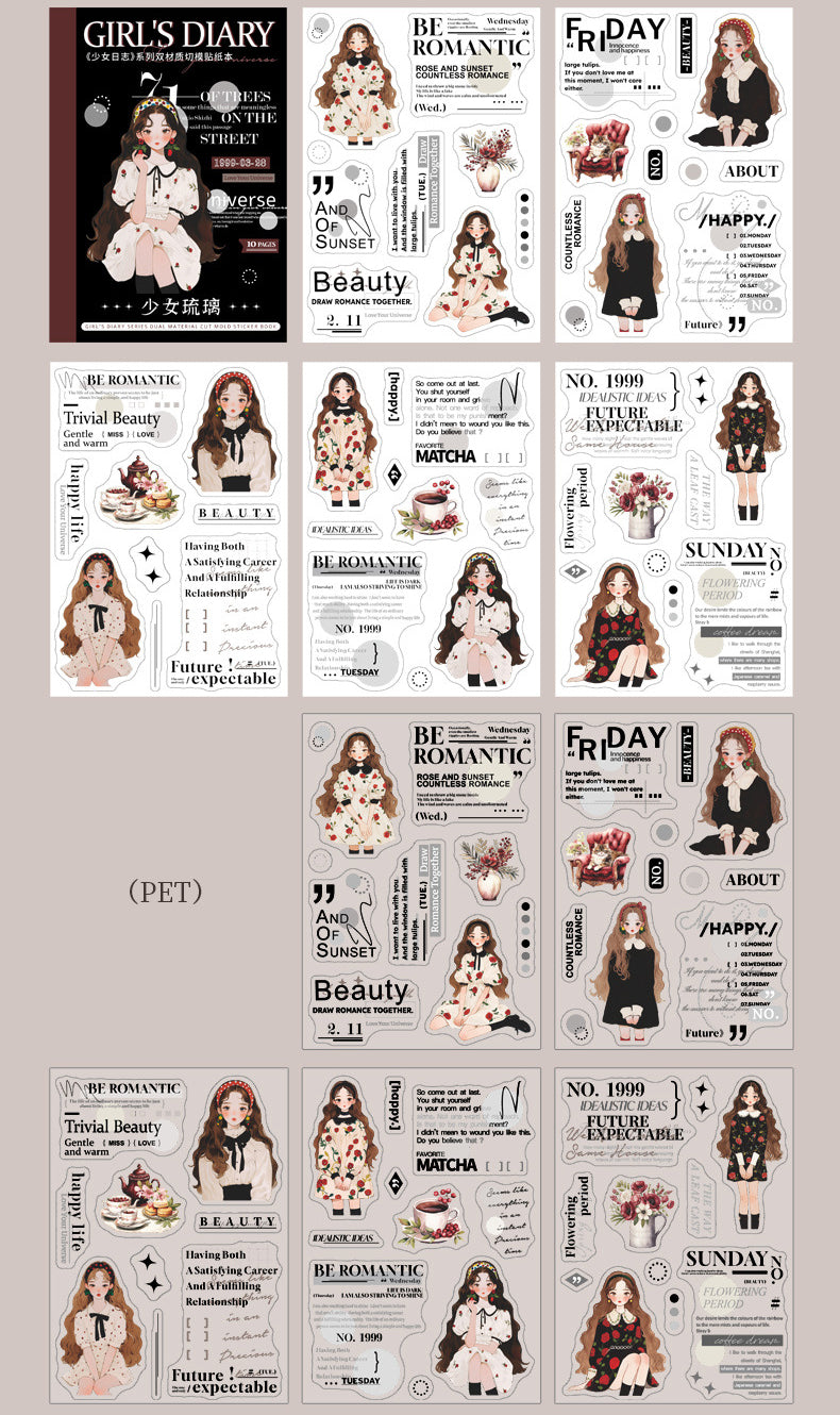 Girl's Diary Sticker Book