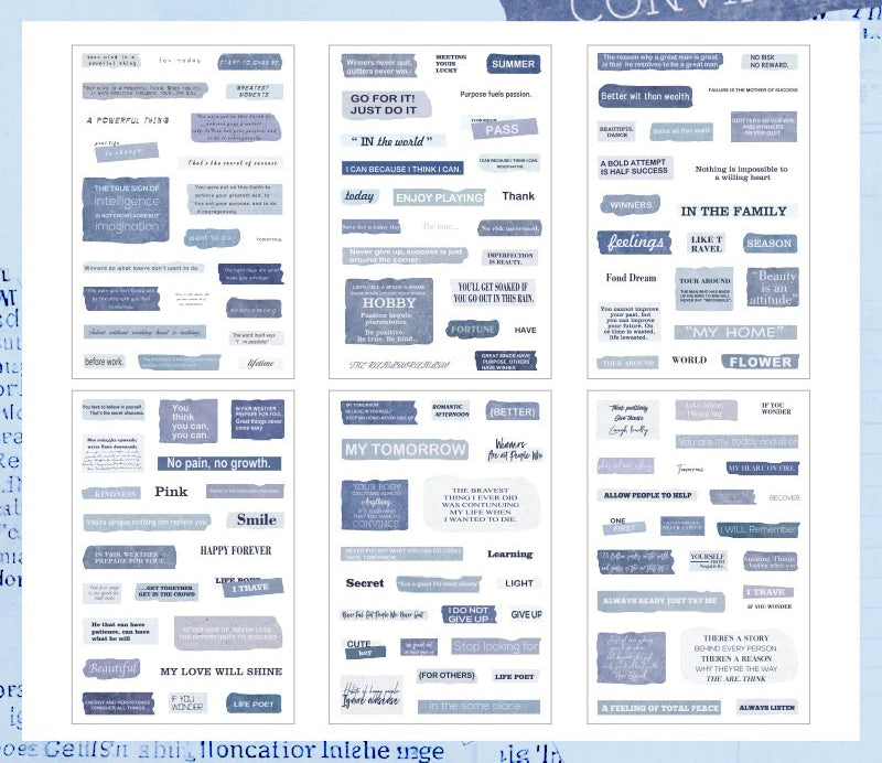 Text PET Stickers