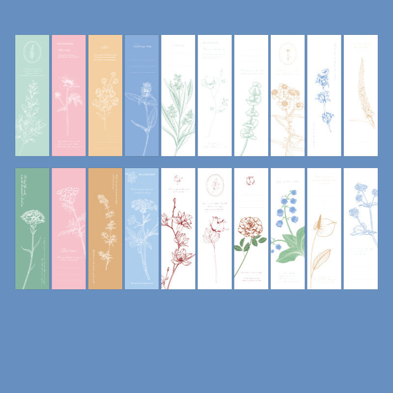 Flower Embossed Bookmark Pack