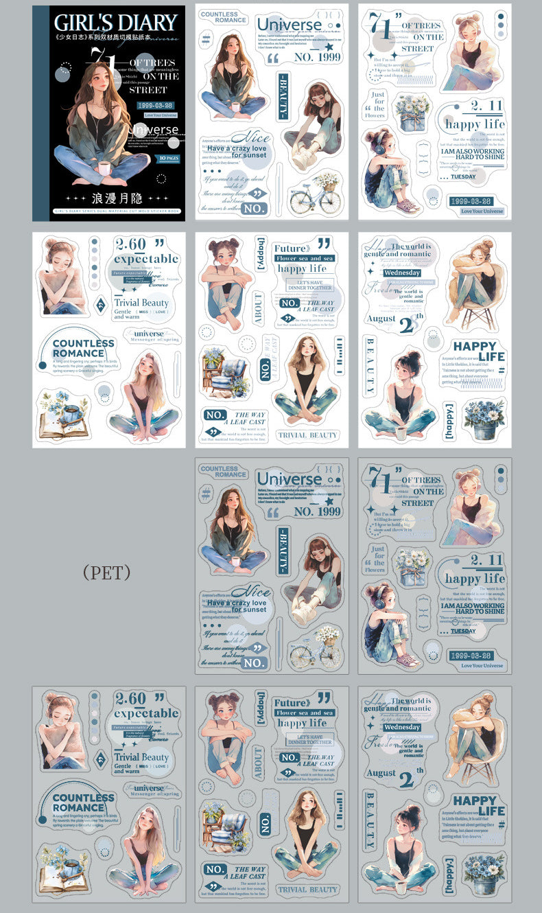 Girl's Diary Sticker Book