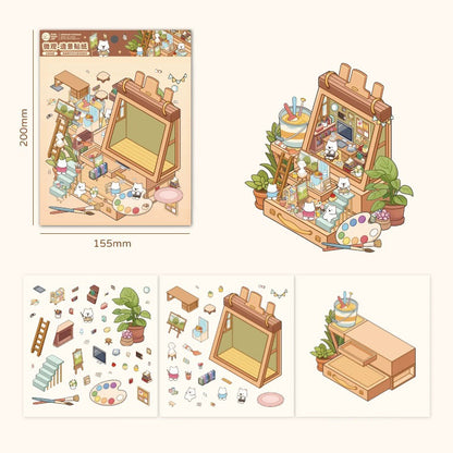 Cute Scene DIY Stickers Set