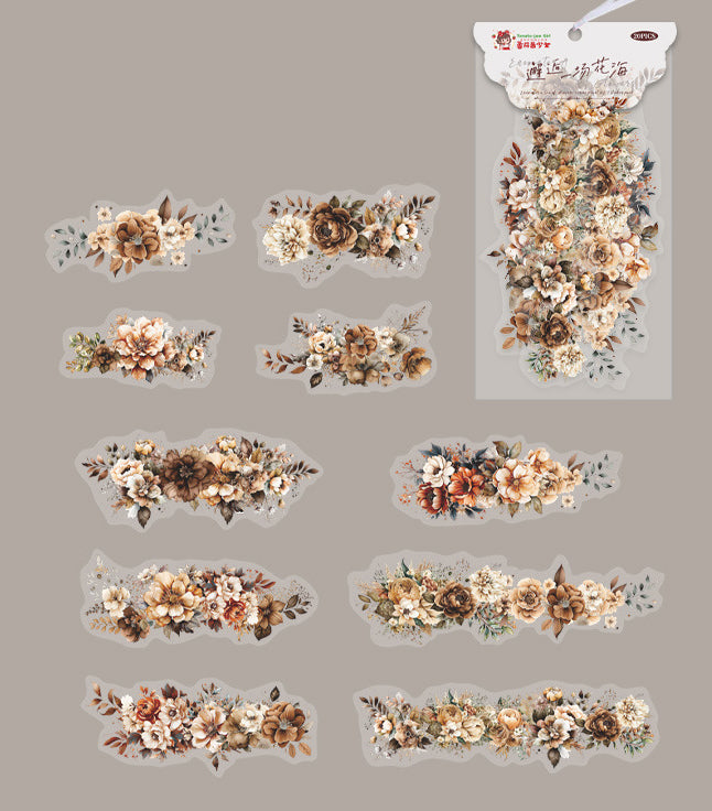 Sea of Flowers Series PET Stickers