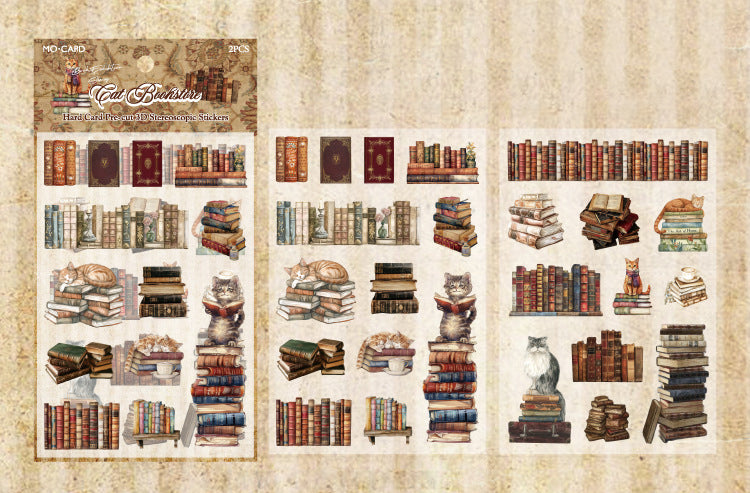 Bookshelves PET Stickers