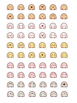 Cute Expressions Mini Stickers