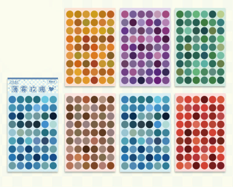 Colorful Dot Sticker Sheets