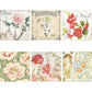 Vintage Square Papers & Stickers Set