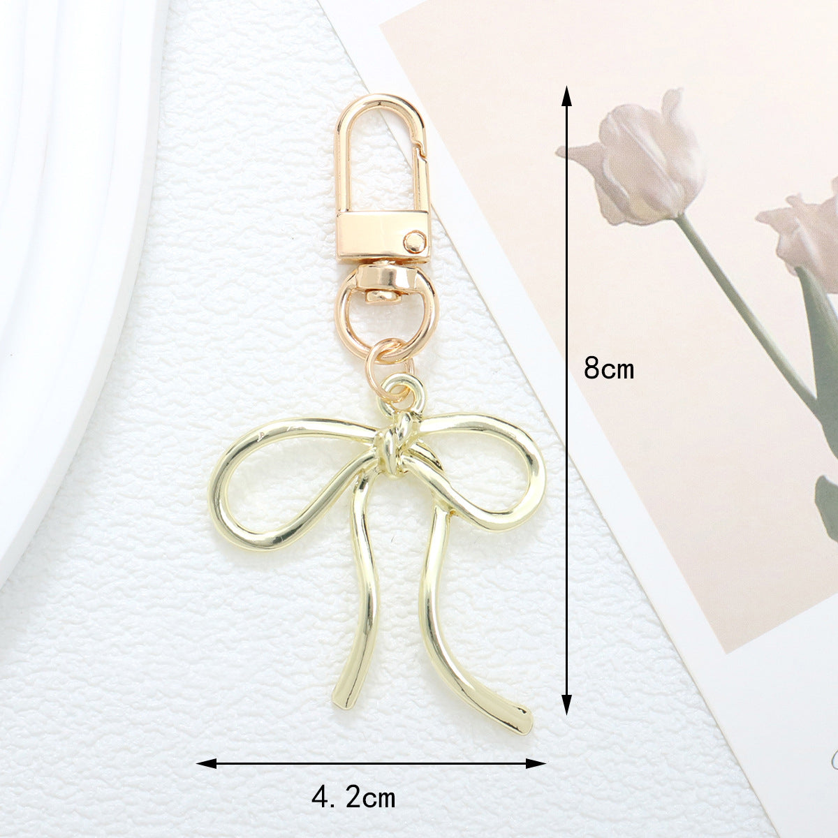 Bow Metal Keychain