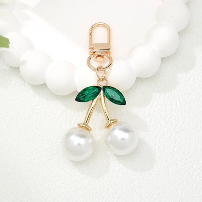 Pearl Cherry Keychain