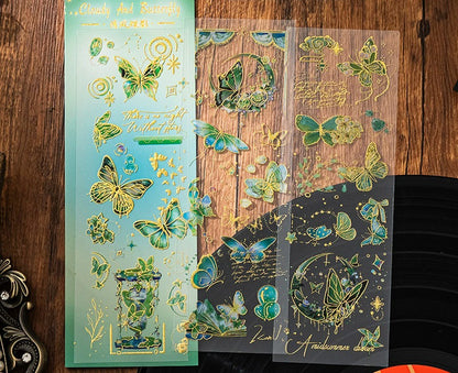 Butterfly Gilded PET Sticker Sheets