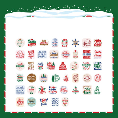 Happy Christmas Stickers Box