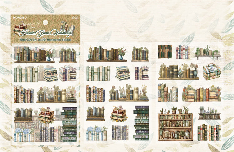 Bookshelves PET Stickers