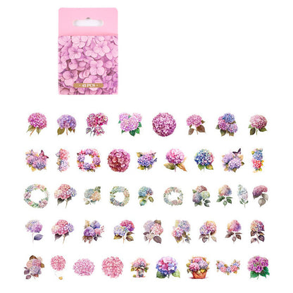 Pink Flower Season PET Stickers Box