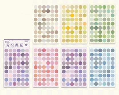 Colorful Dot Sticker Sheets