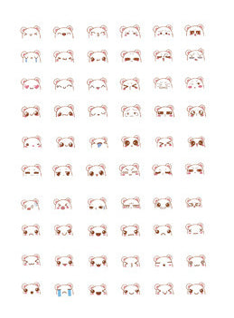 Cute Expressions Mini Stickers