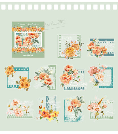 Flower Film PET Stickers