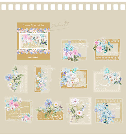 Flower Film PET Stickers