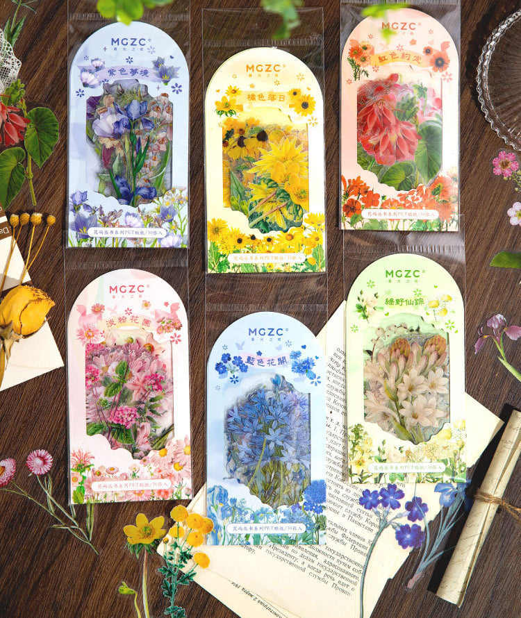 Twilight Flowers PET Stickers