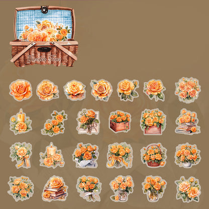 Flower Basket PET Stickers
