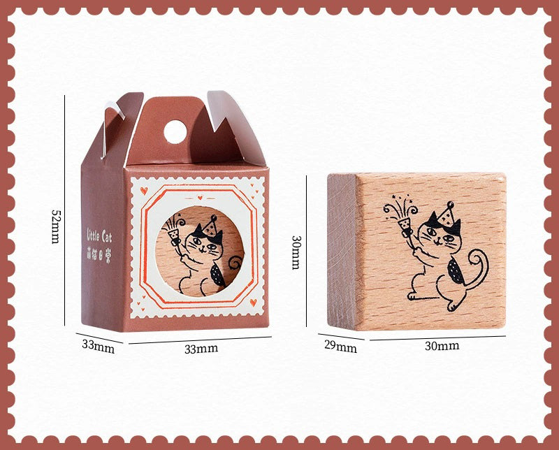 Cat Daily Wooden Stamp