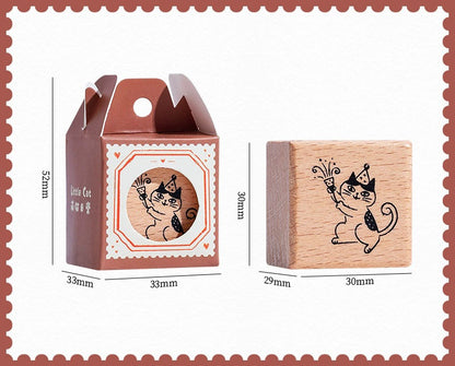 Cat Daily Wooden Stamp