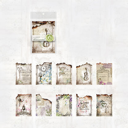 Retro Burnt Paper Material Set