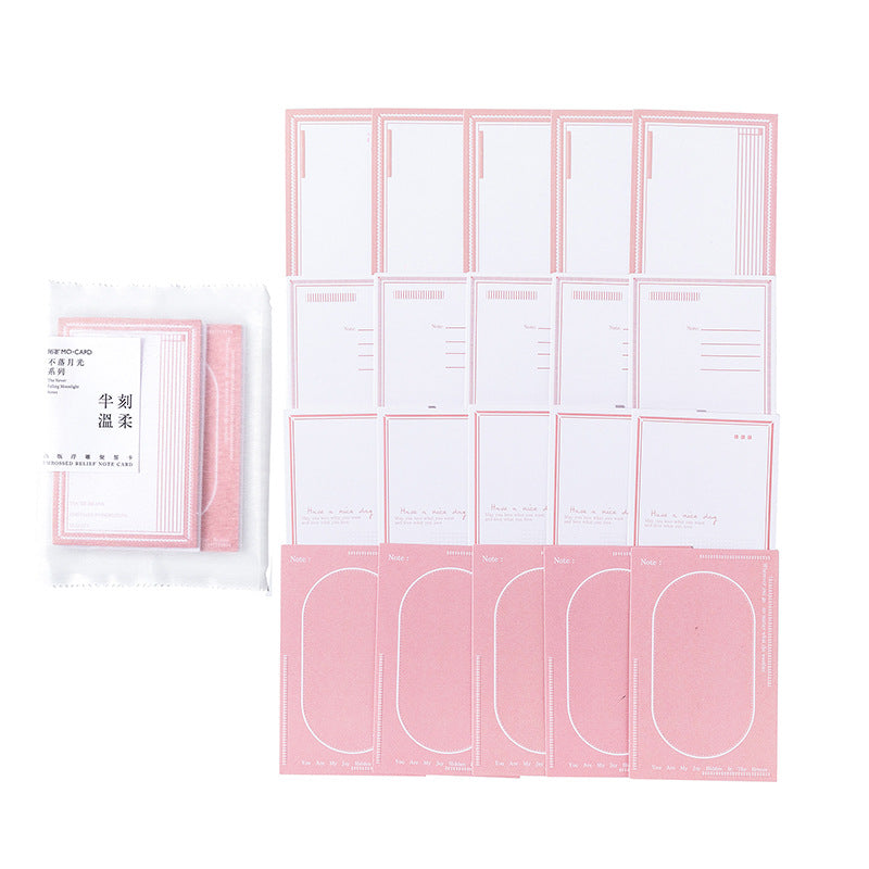 Pastel Embossed Note Cards