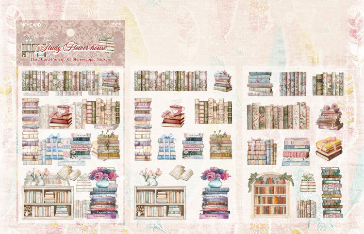 Bookshelves PET Stickers