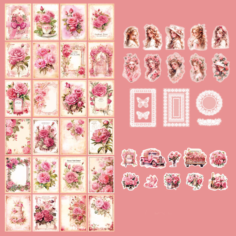 Love & Roses Deco Papers & Stickers Set