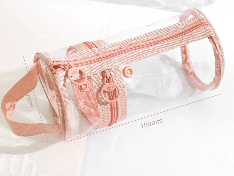Cylinder Clear Pencil Case