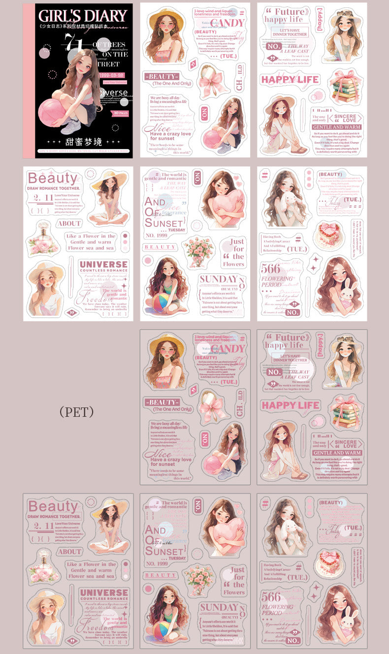 Girl's Diary Sticker Book