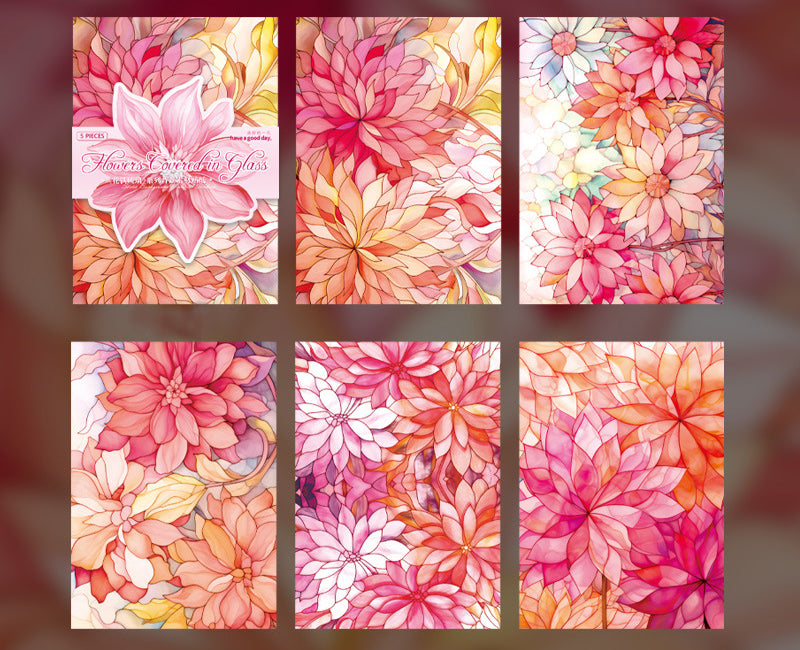 Glass Flowers Sticker Sheets