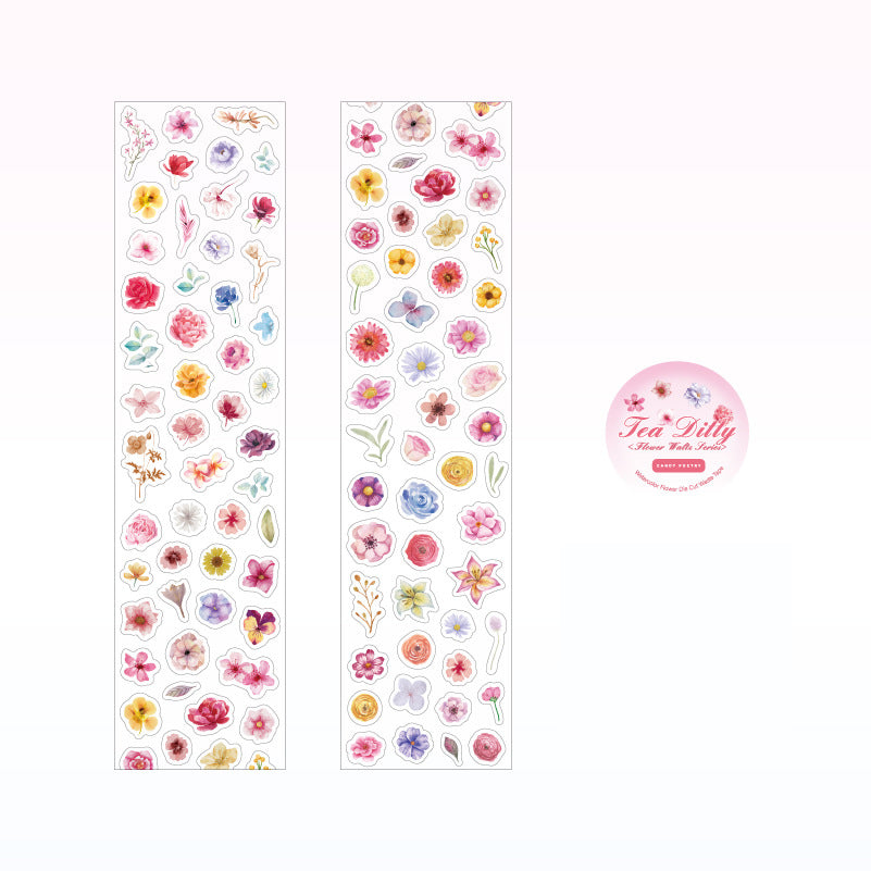 Small Flowers Sticker Roll