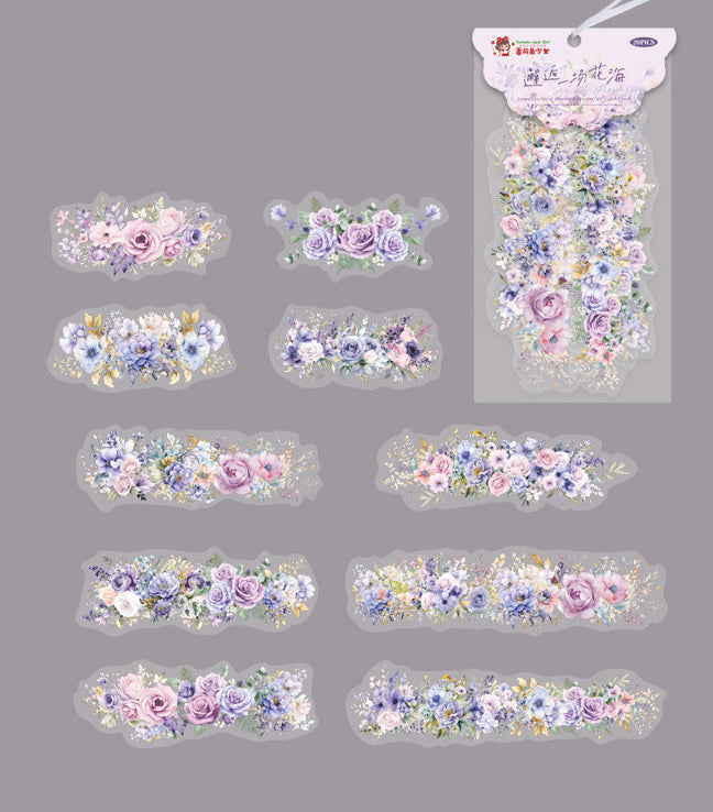 Sea of Flowers Series PET Stickers