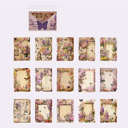 Burn Out Flower Scrapbook Paper Pack