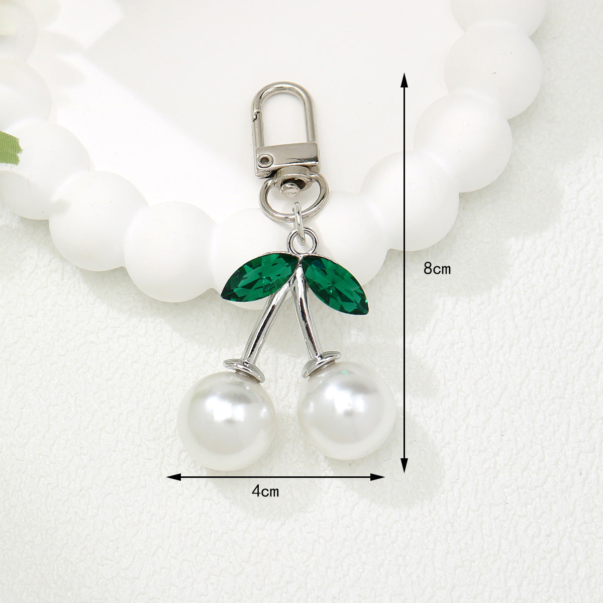 Pearl Cherry Keychain