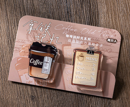 Coffee Acrylic Clips