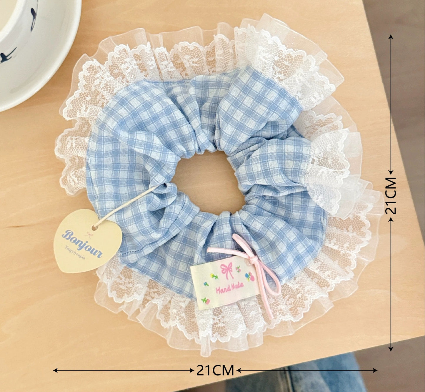 Blue Coquette Scrunchies