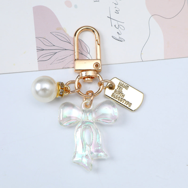 Small Acrylic Bow Keychain