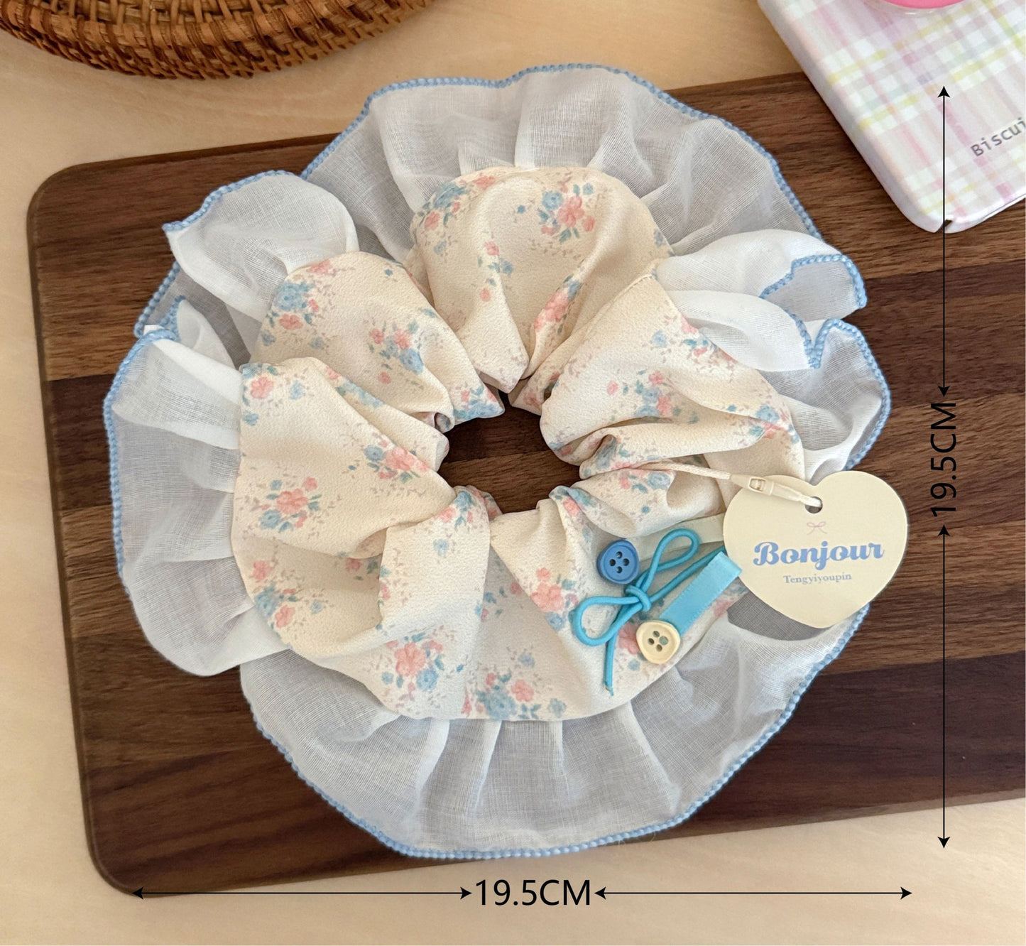 Blue Coquette Scrunchies