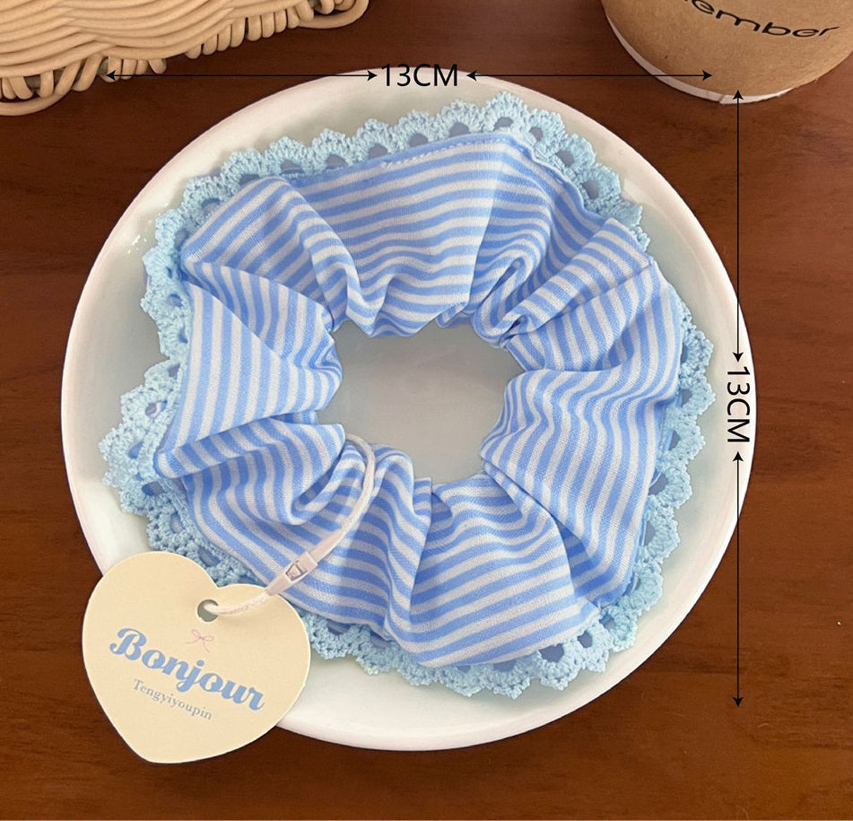 Blue Coquette Scrunchies