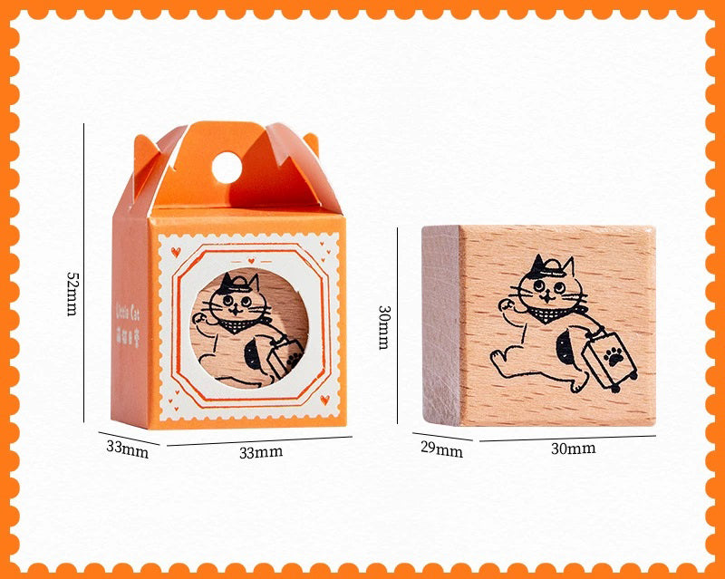 Cat Daily Wooden Stamp