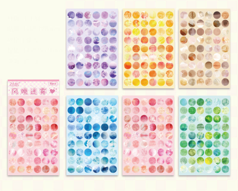 Colorful Dot Sticker Sheets