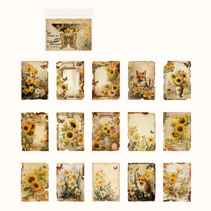 Burn Out Flower Scrapbook Paper Pack