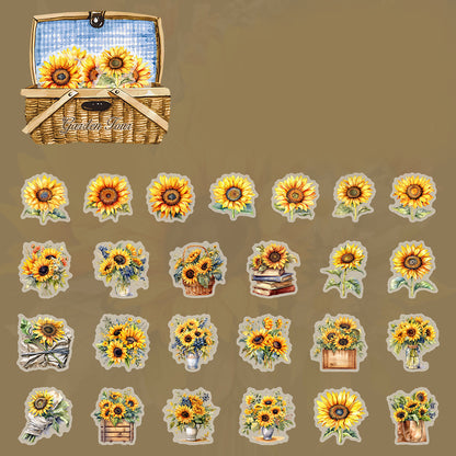 Flower Basket PET Stickers