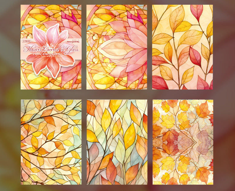 Glass Flowers Sticker Sheets