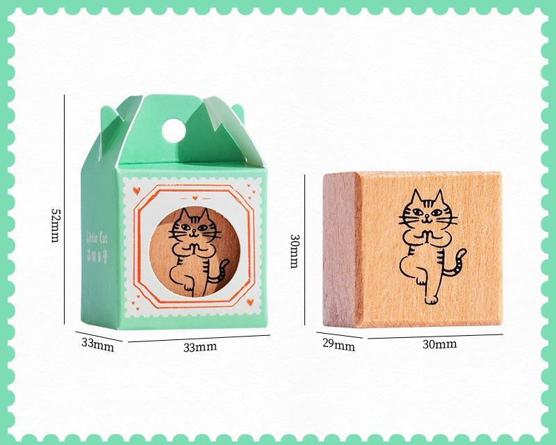 Cat Daily Wooden Stamp