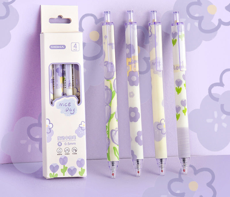 Cute Floral Pen Set
