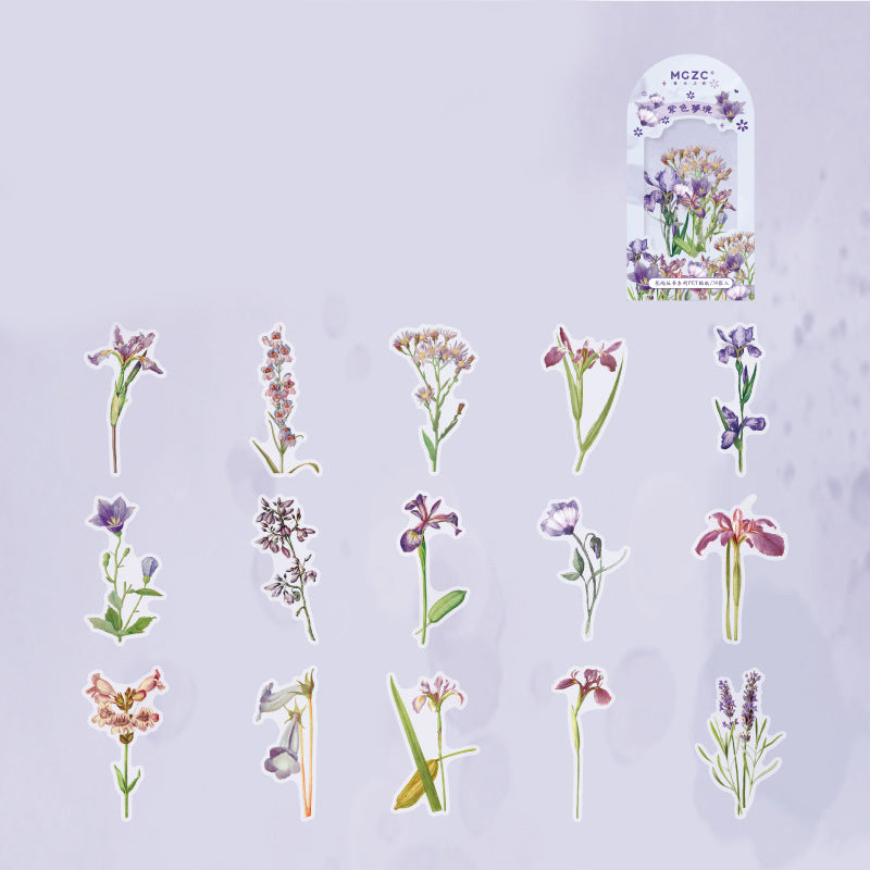 Twilight Flowers PET Stickers